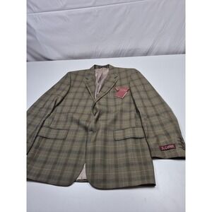 S Cohen Blazer Mens 44R Brown 100% Wool Plaid Tweed Sport Coat Jacket Canada